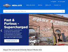 Tablet Screenshot of media.universalorlando.com
